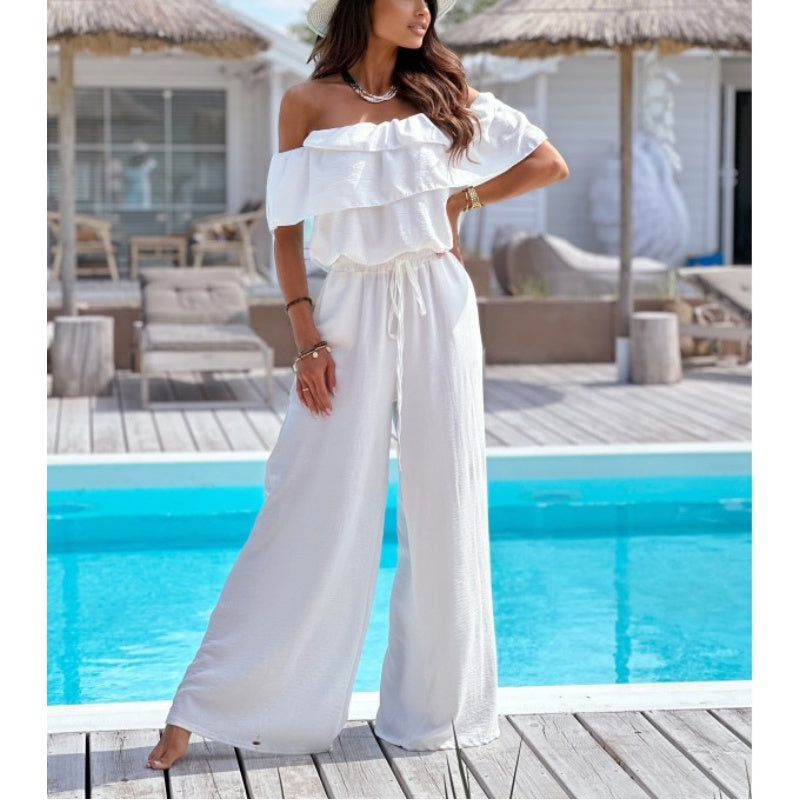 🌞Saldi estivi🌺 Tuta con volant da donna - 52% di sconto