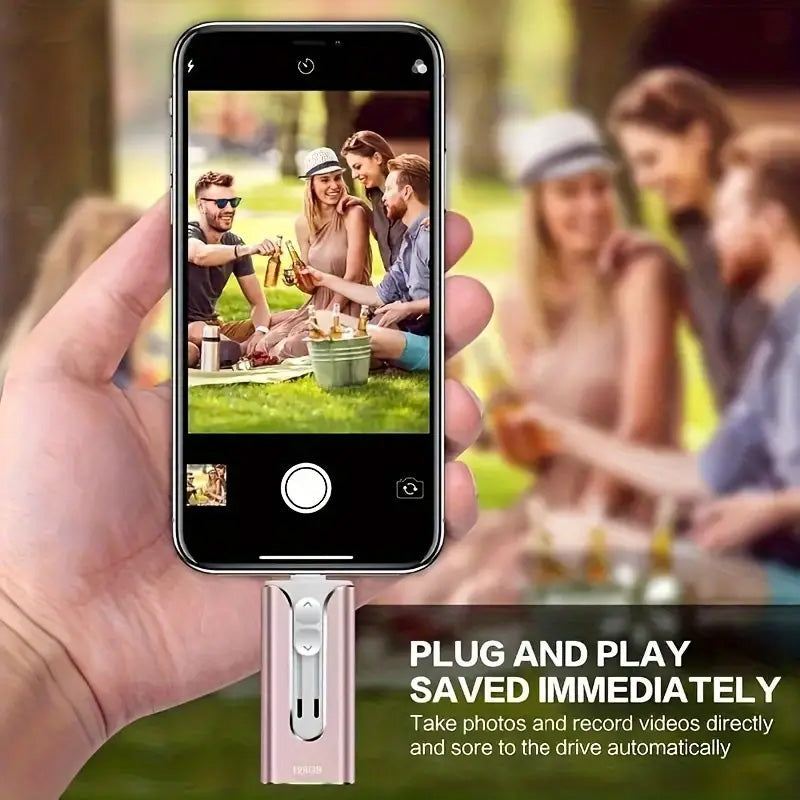 Micro USB da 64 GB + Lightning certificato MFi + 8 Pin + USB 3.0 ⚡4 in1 Unità flash per iPhone/iPad/Android/PC⚡
