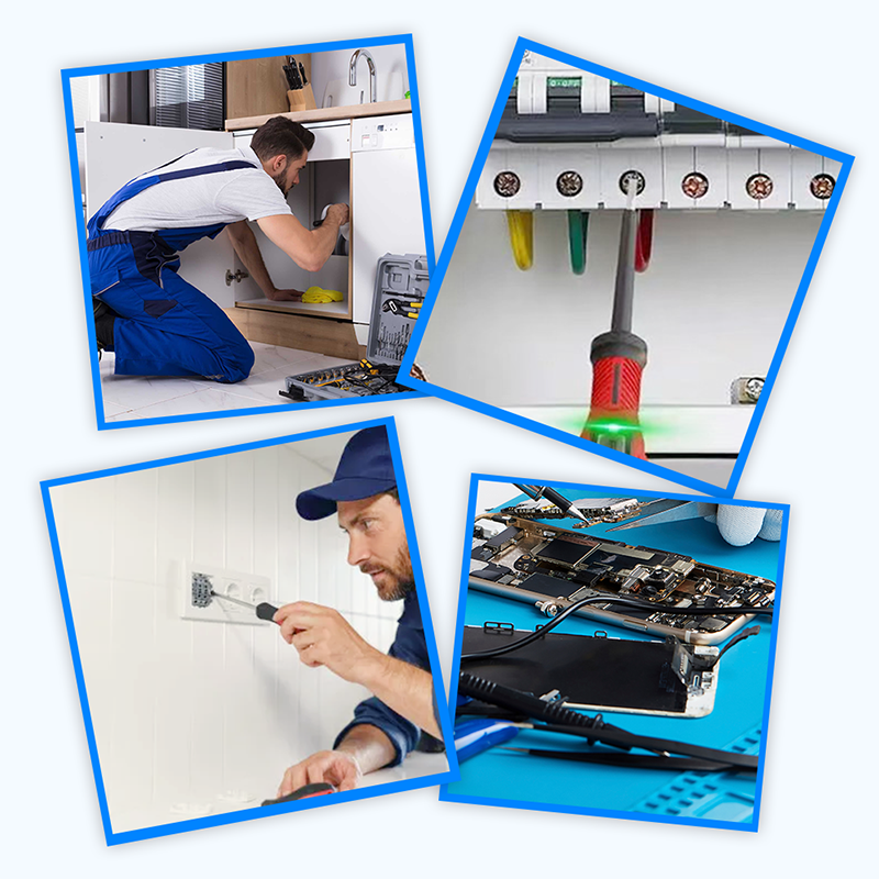 Cacciavite a croce magnetico 2 in 1 a coppia elevata e forte con testa piatta