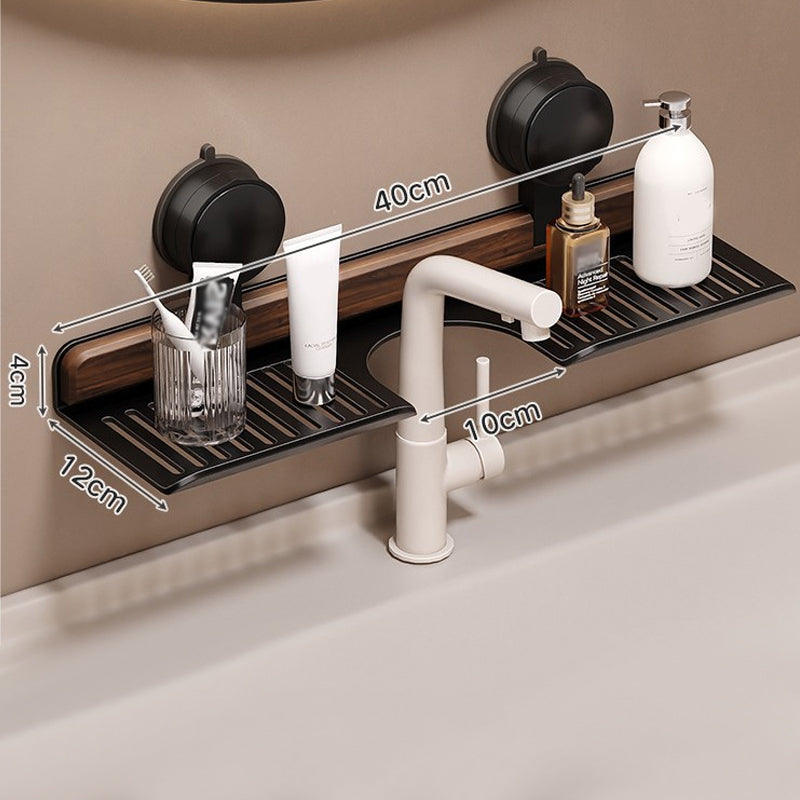 ✨2025 Nuovo design🌸Mensola da bagno a ventosa in legno di noce