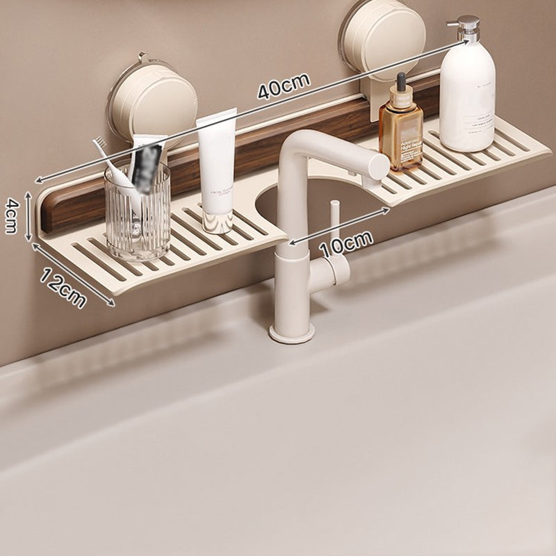 ✨2025 Nuovo design🌸Mensola da bagno a ventosa in legno di noce