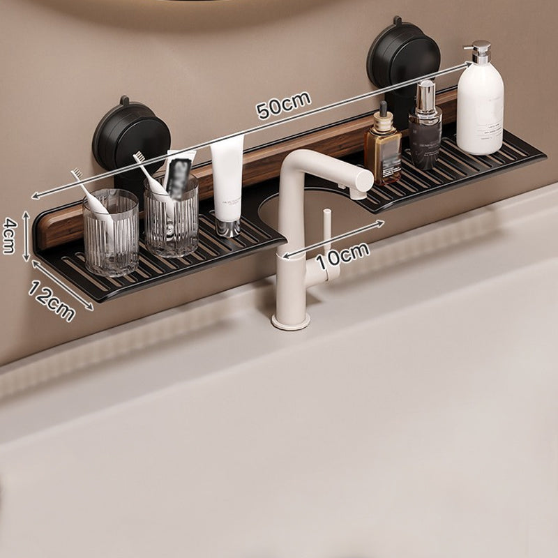 ✨2025 Nuovo design🌸Mensola da bagno a ventosa in legno di noce