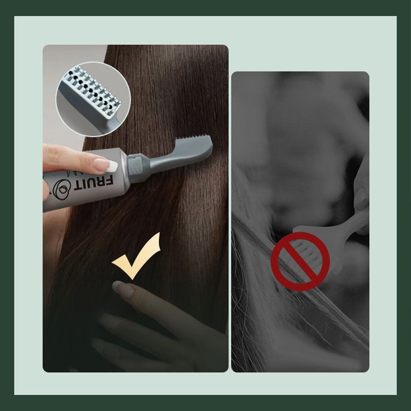 Pettine colorante per capelli all'estratto di frutta