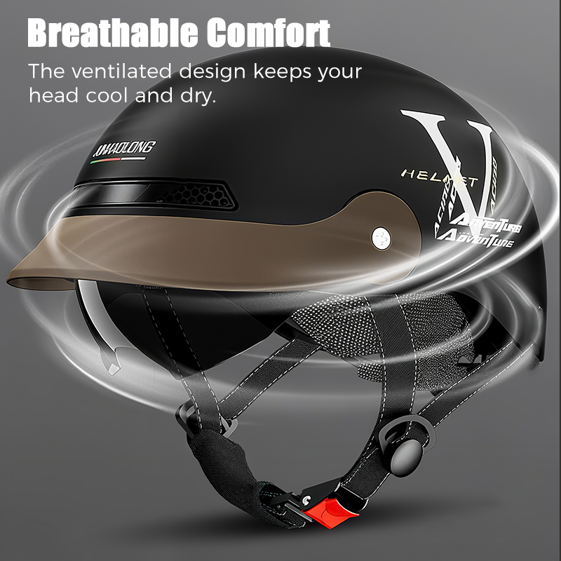 Casco da Moto Leggero, Traspirante e Resistente agli Urti