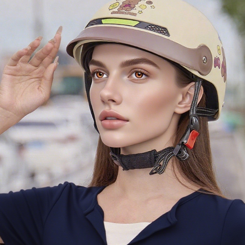 Casco da Moto Leggero, Traspirante e Resistente agli Urti