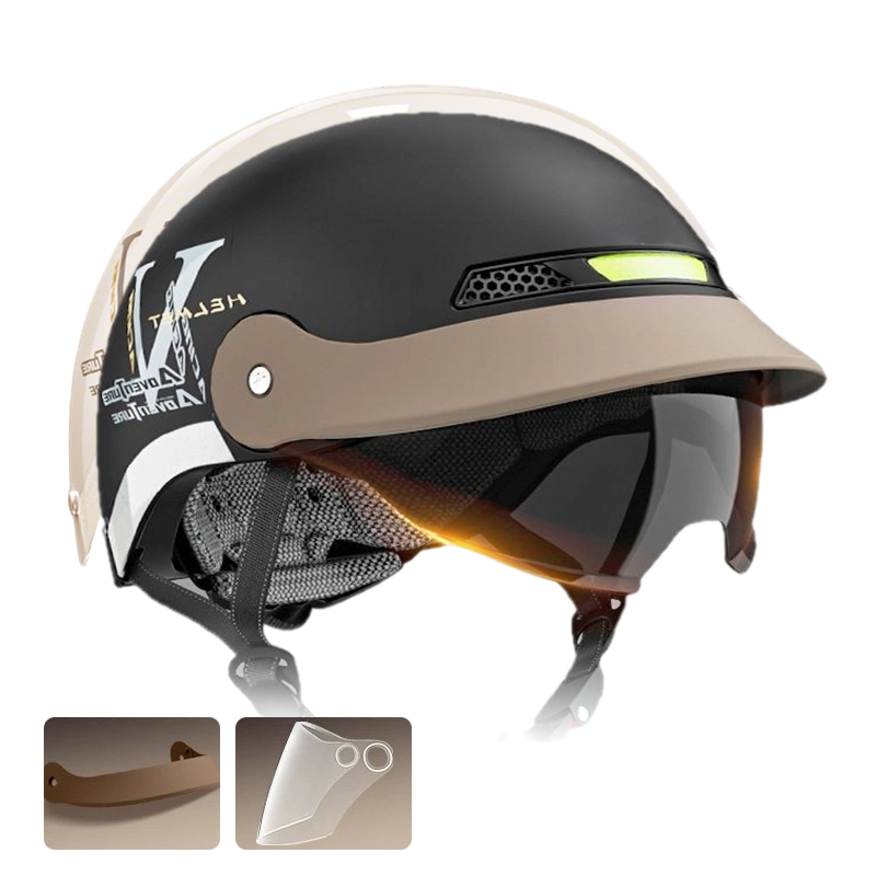 Casco da Moto Leggero, Traspirante e Resistente agli Urti