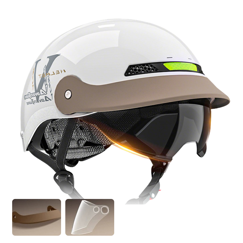 Casco da Moto Leggero, Traspirante e Resistente agli Urti