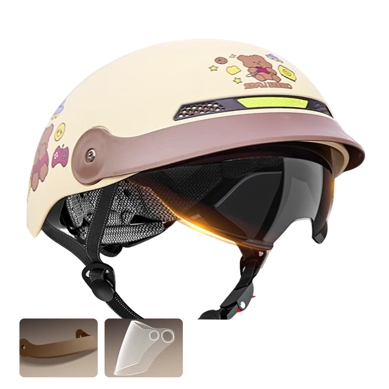 Casco da Moto Leggero, Traspirante e Resistente agli Urti