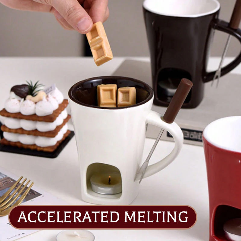 Tazza per fonduta di cioccolato in ceramic