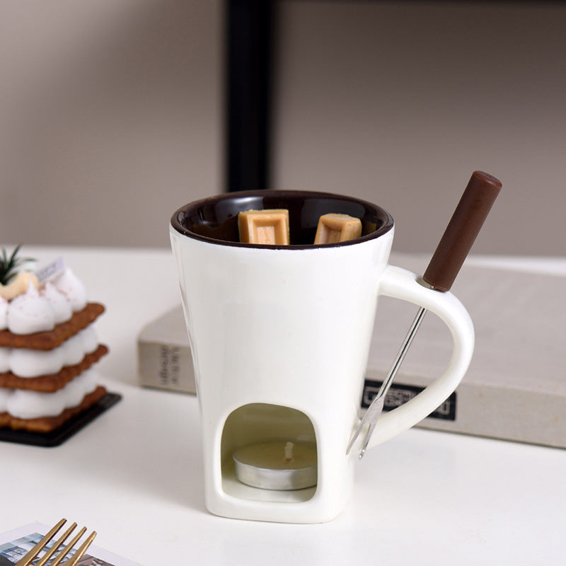 Tazza per fonduta di cioccolato in ceramic