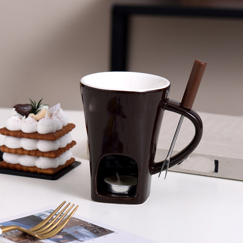 Tazza per fonduta di cioccolato in ceramic