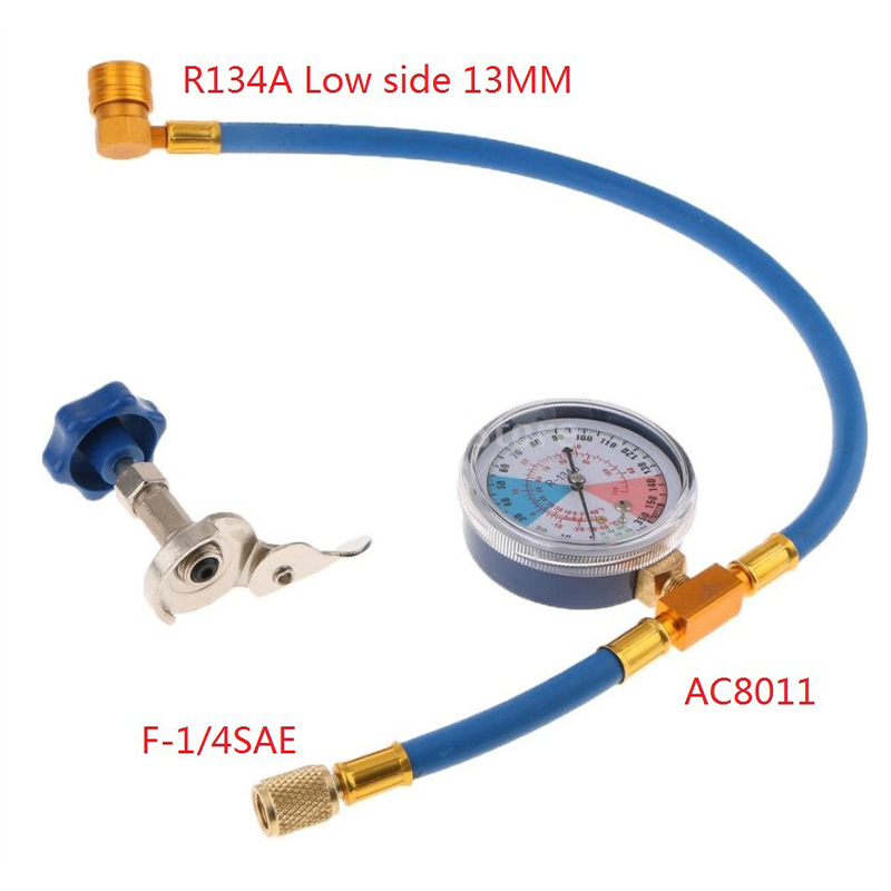 ⚙️Tuyau de remplissage de réfrigérant R134a pour climatisation avec manomètre🚗