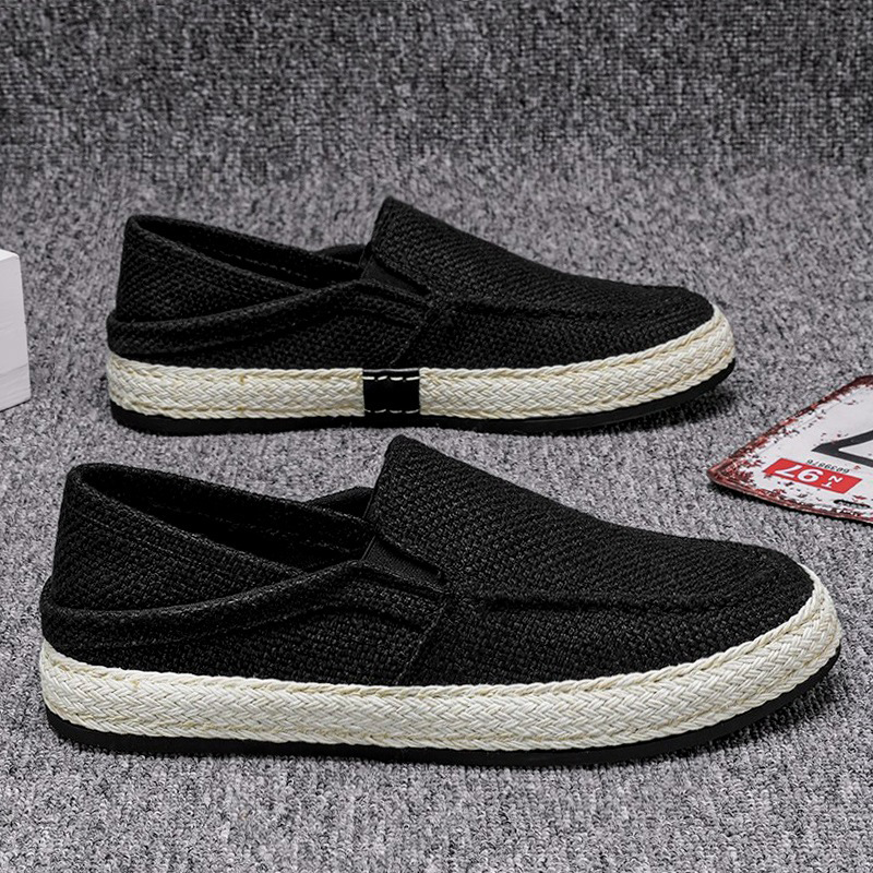 Chaussures slip-on décontractées en toile pour homme
