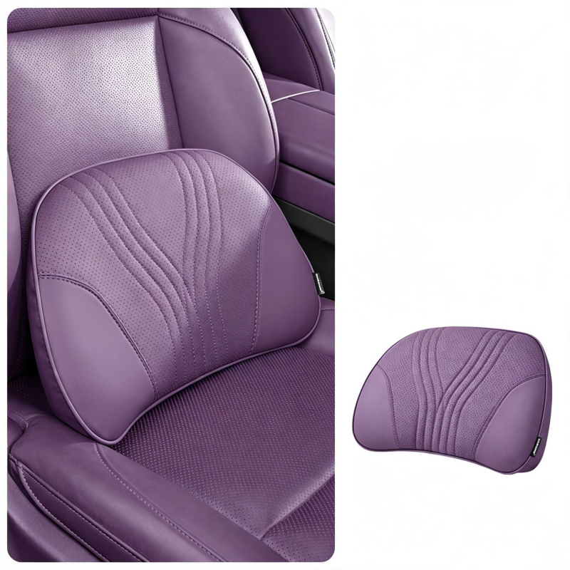 đEnsemble appuiâtĂȘte et coussin lombaire haut de gamme đSoutien ergonomique, confort pour longs trajets auto đș