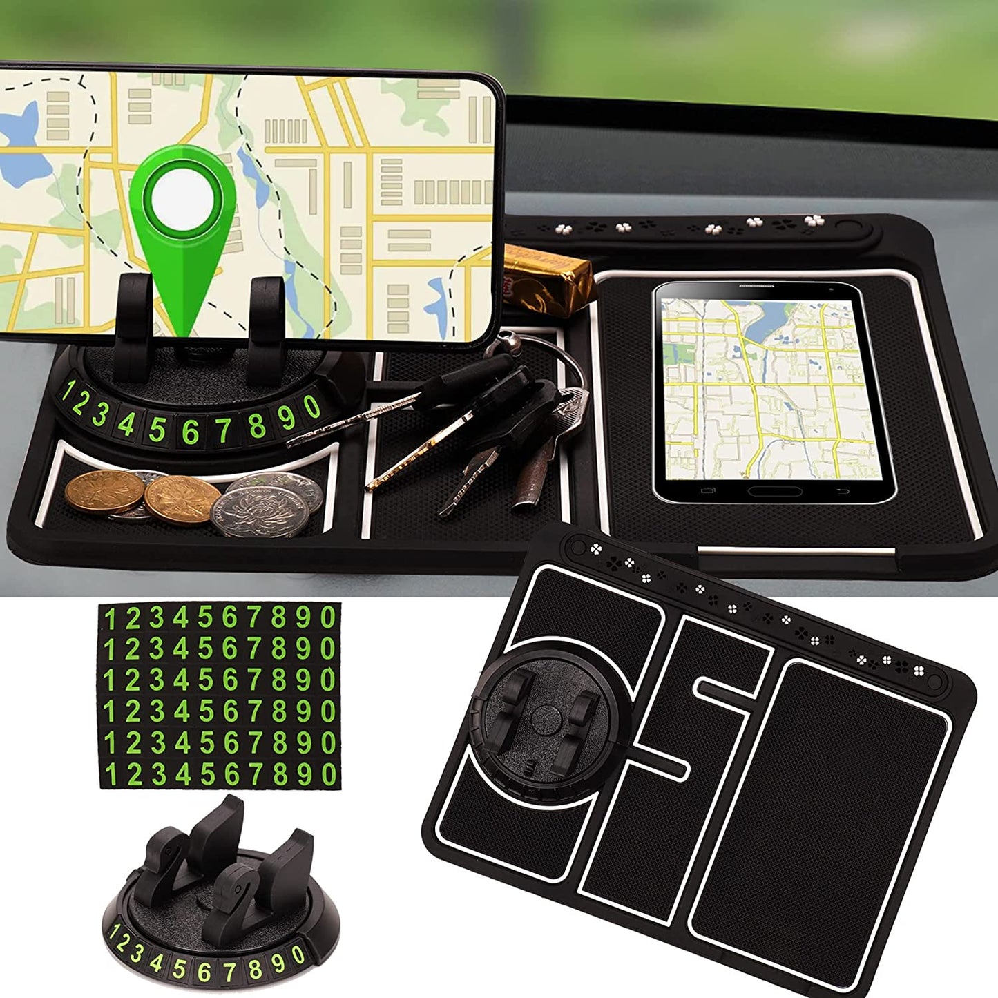 🎁Capodanno 49% DI SCONTO⏳ Tappetino per cellulare ANTISCIVOLO 4 in 1 per auto
