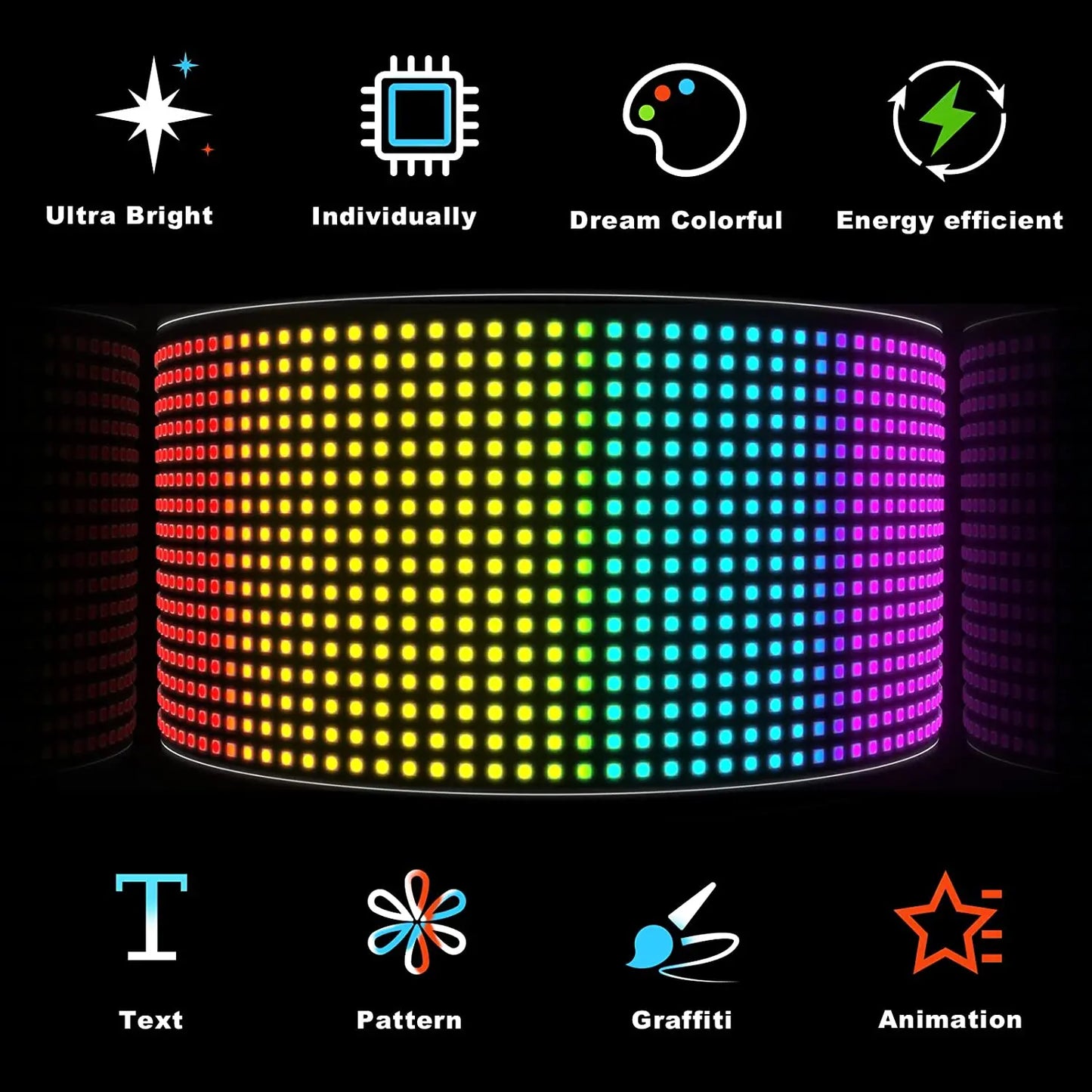 Vettura Bluetooth LED Display Flessibile