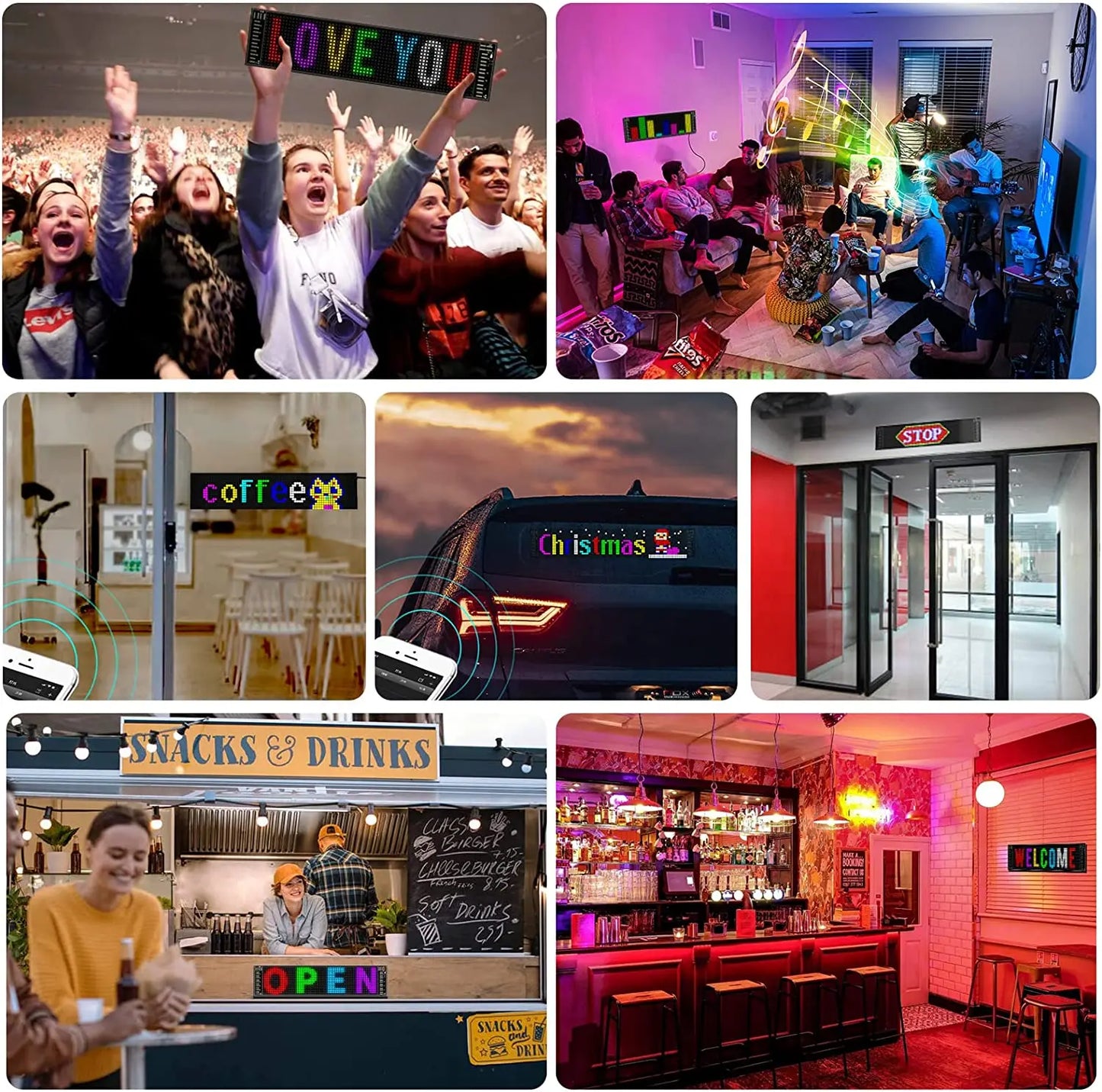 Vettura Bluetooth LED Display Flessibile