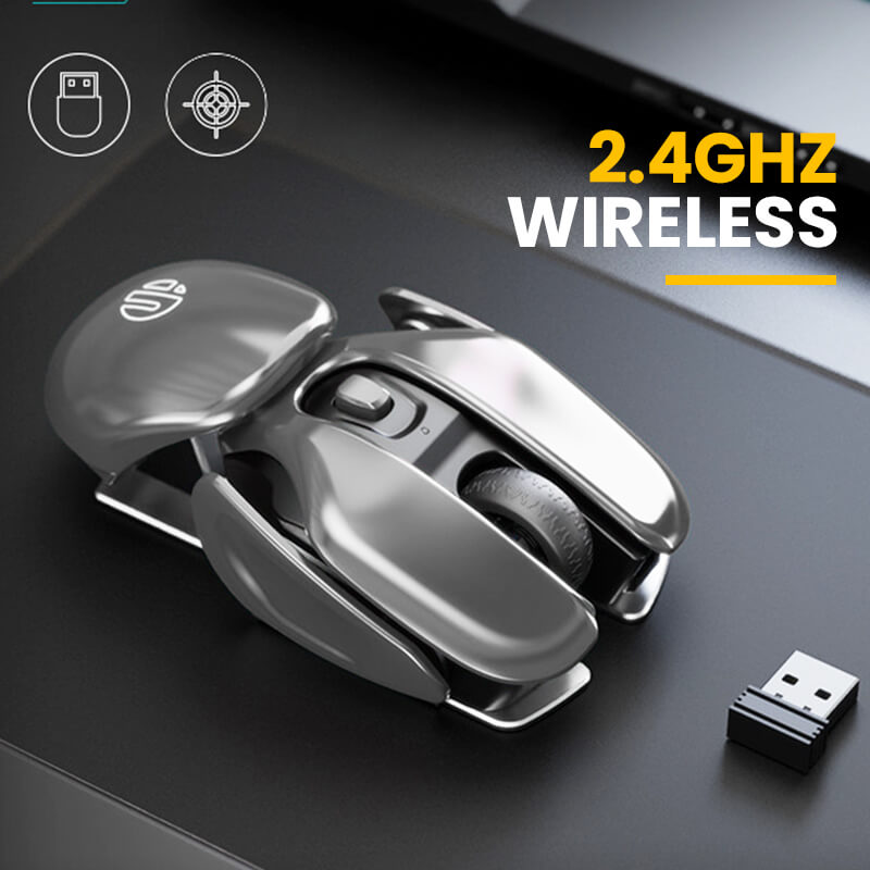 🔥Vendita calda 49% di sconto🔥Mouse in metallo ergonomico wireless