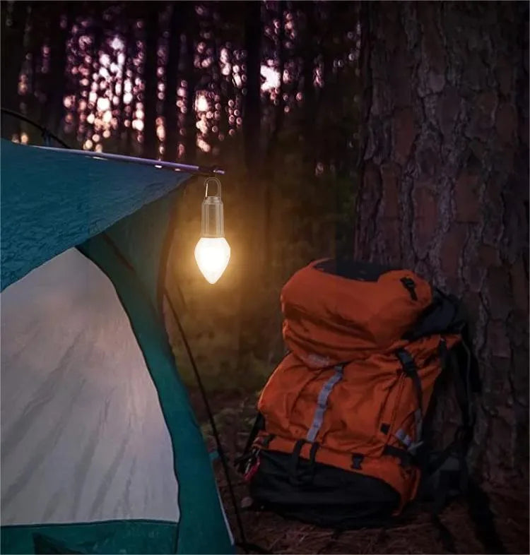 Decorazione di illuminazione a lampadina retrò da appendere per campeggio all'aperto