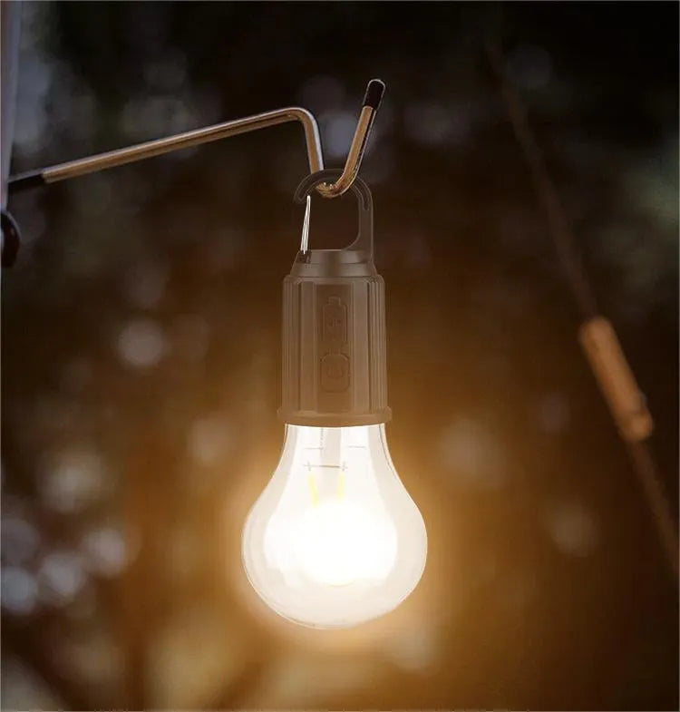 Decorazione di illuminazione a lampadina retrò da appendere per campeggio all'aperto