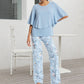 🔥ULTIMO GIORNO DI SALDI - SCONTO DEL 49%🔥 Completo pantaloni stampati e top girocollo da donna