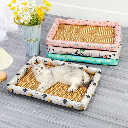 Letto refrigerante in rattan Ice per cani e gatti