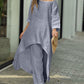 Abito Casual alla Moda Monocolore in Lino per Donna