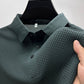 Camicia a maniche corte traspirante da uomo in seta di ghiaccio