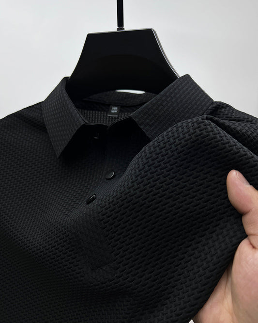 Camicia a maniche corte traspirante da uomo in seta di ghiaccio