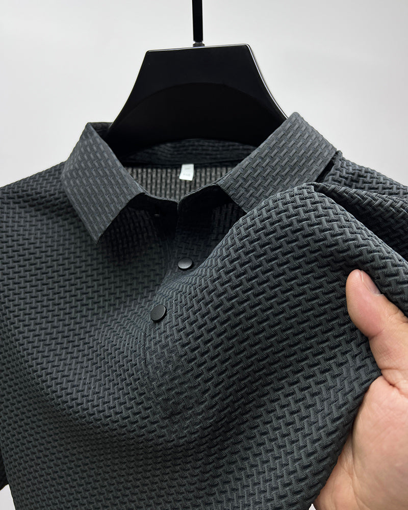 Camicia a maniche corte traspirante da uomo in seta di ghiaccio