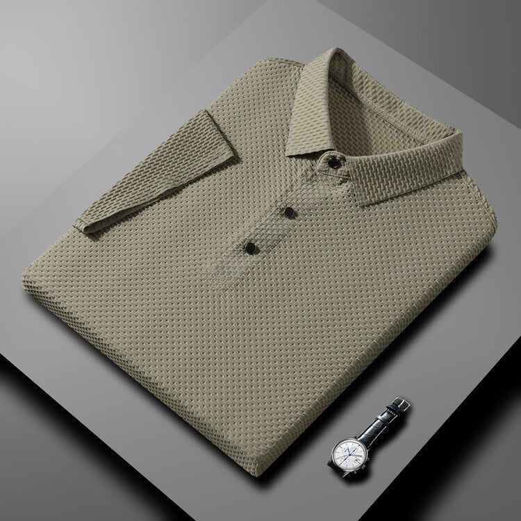 Camicia a maniche corte traspirante da uomo in seta di ghiaccio