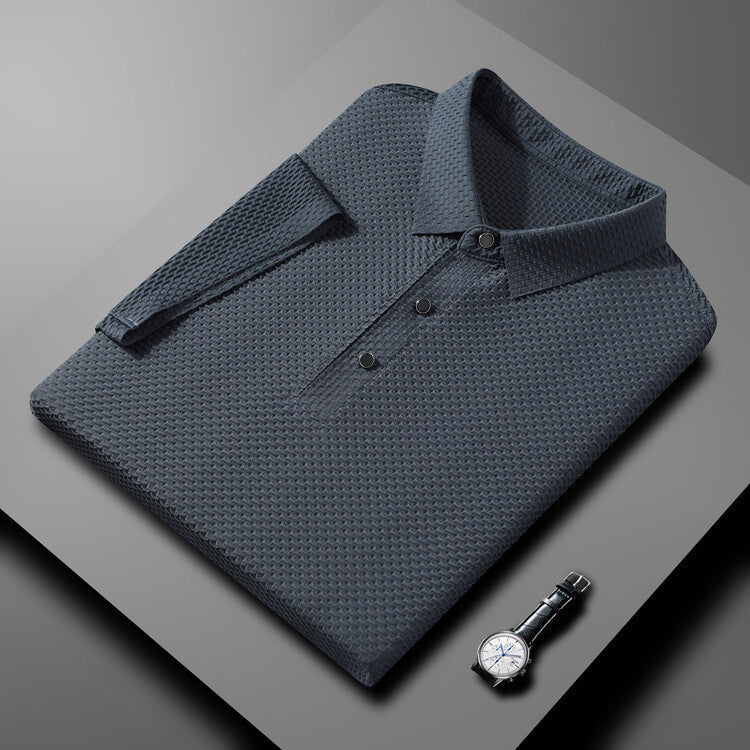 Camicia a maniche corte traspirante da uomo in seta di ghiaccio