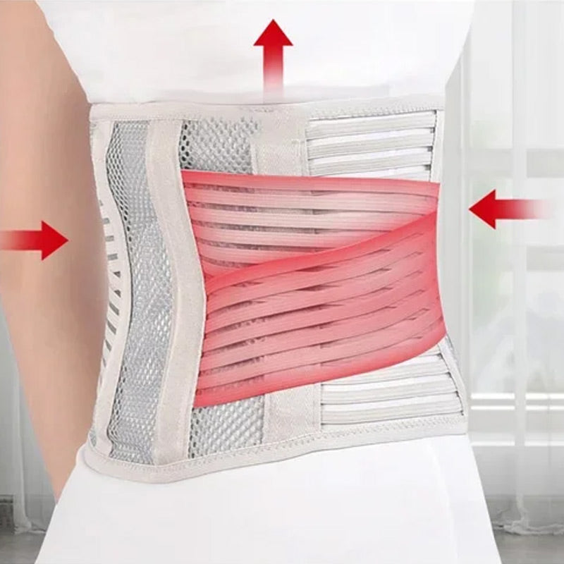 🔥Prenditi cura della tua colonna lombare🎁🎄Protezione per la vita con supporto in acciaio traspirante e rete pressata a caldo
