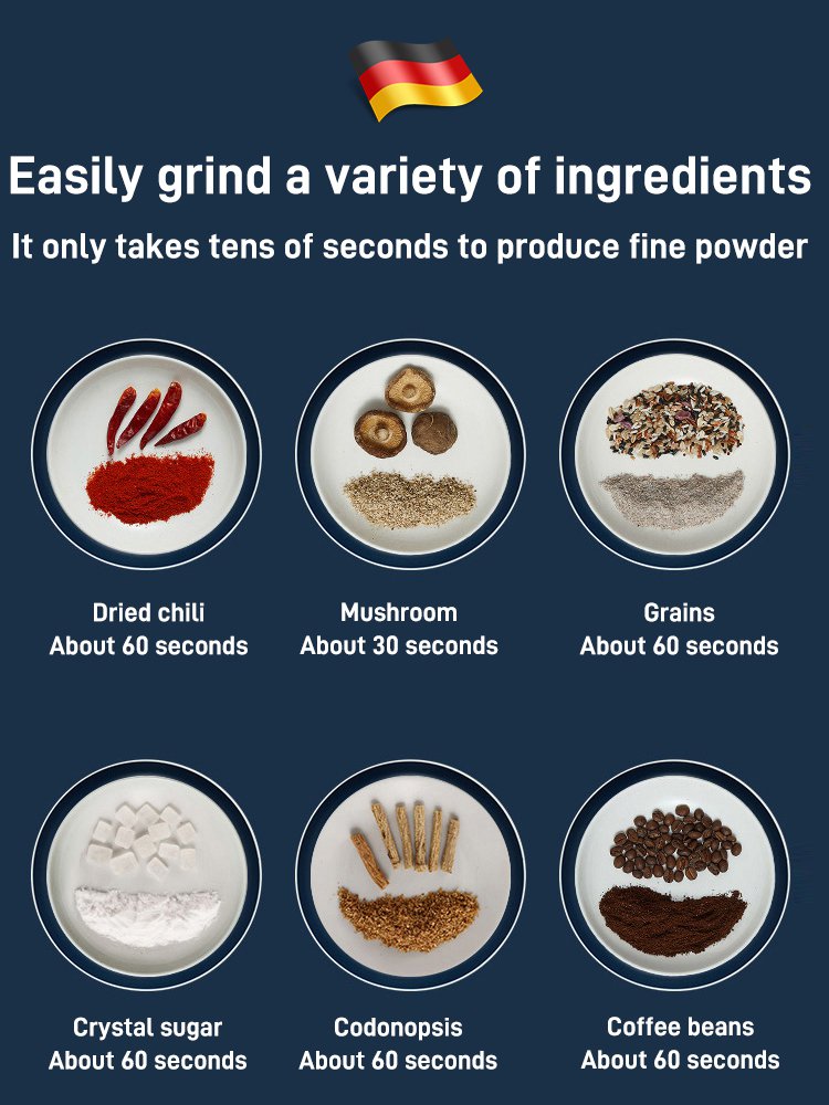 Piccola macchina per la macinazione della polvere per uso domestico