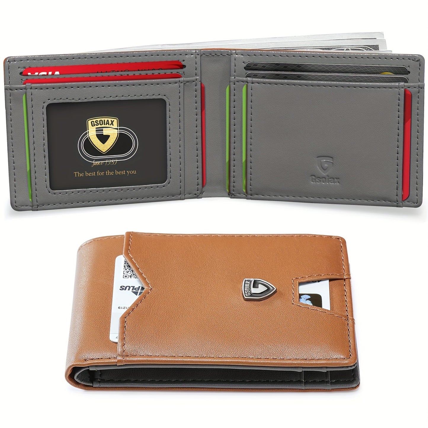 Slim Wallet for Men with Money Clip