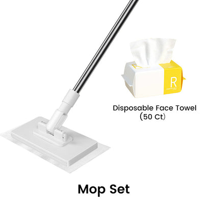 🧹 Serpillère Réutilisable – Pince Biomimétique Auto-Serrante, Manche Télescopique 100 cm, Rotation 360° & Écologique (Multi-Surfaces) !