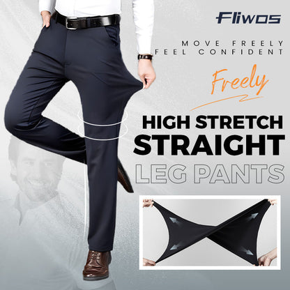 Fliwos - Pantaloni western elasticizzati da uomo