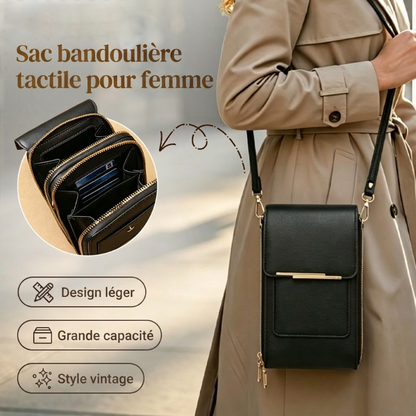 🔥Soldes exceptionnels 50% de réduction -🎁Sacoche pour téléphone portable à écran tactile pour femme🤩