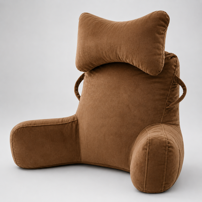 🛋️50 % DE RÉDUCTION EN CE MOMENT ! Oreiller multifonctionnel pour le dos, idéal pour la lecture au lit — Coussin de soutien lombaire en velours doux avec accoudoirs et poche latérale, parfait pour lire, jouer, travailler et regarder la télévision au li