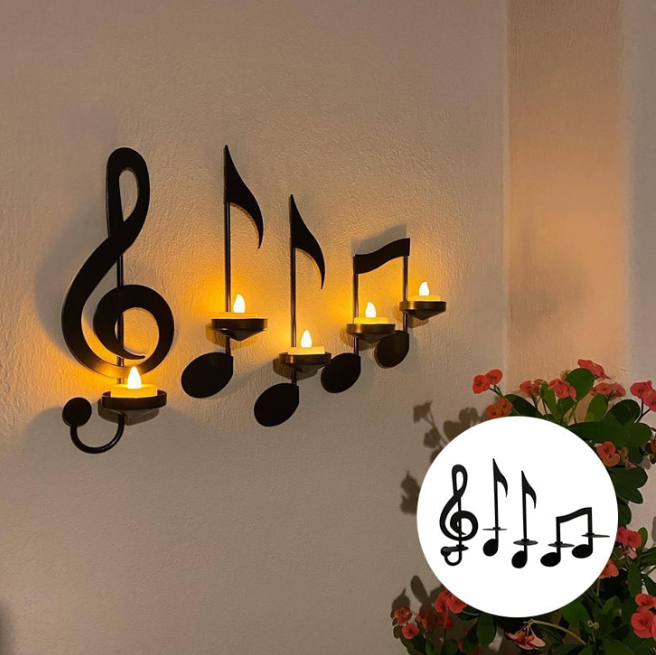 Candelabro con Note Musicali