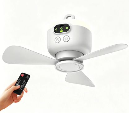 🏭 Direct usine 🚀 Livraison à domicile💨Ventilateur de plafond portable 2-en-1 (avec éclairage LED)