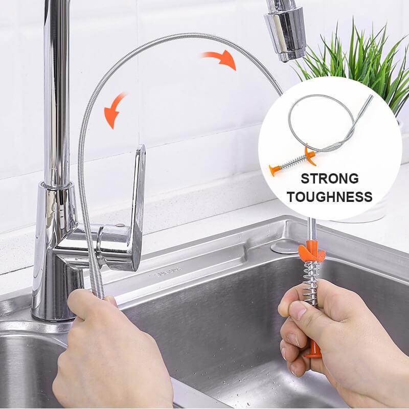📢🛠️ PROMO FLASH 50% ! Outil de Dragage de Tuyaux Multifonction – Flexible, Acier Inoxydable, 4 Tailles (60-250cm), Idéal Évier, Douche & Toilettes 🚿