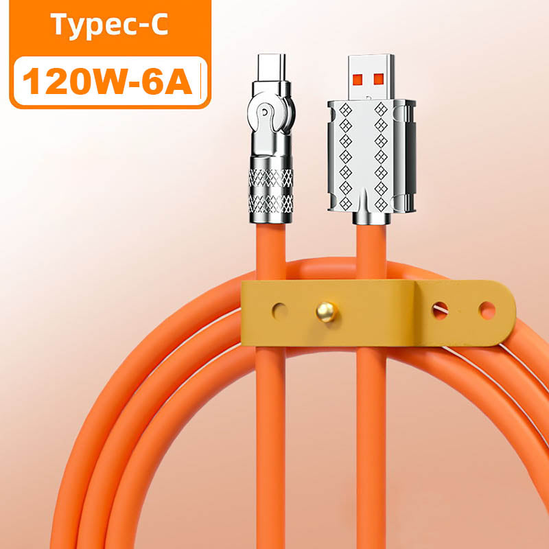 Cavi dati di ricarica rapida anti-rottura a 180° (120W)