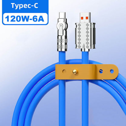 Cavi dati di ricarica rapida anti-rottura a 180° (120W)