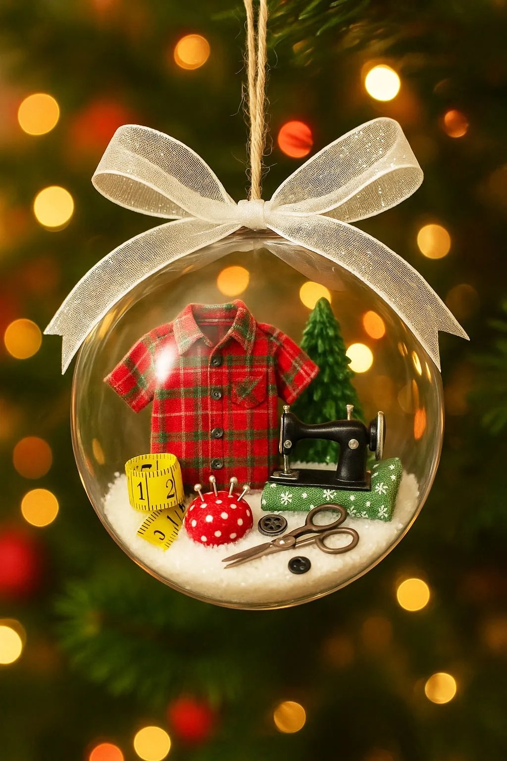 🔥Saldi natalizi anticipati con sconti fino al 50%🔥🎄Ornamento natalizio da cucire a forma di palla di neve🎄