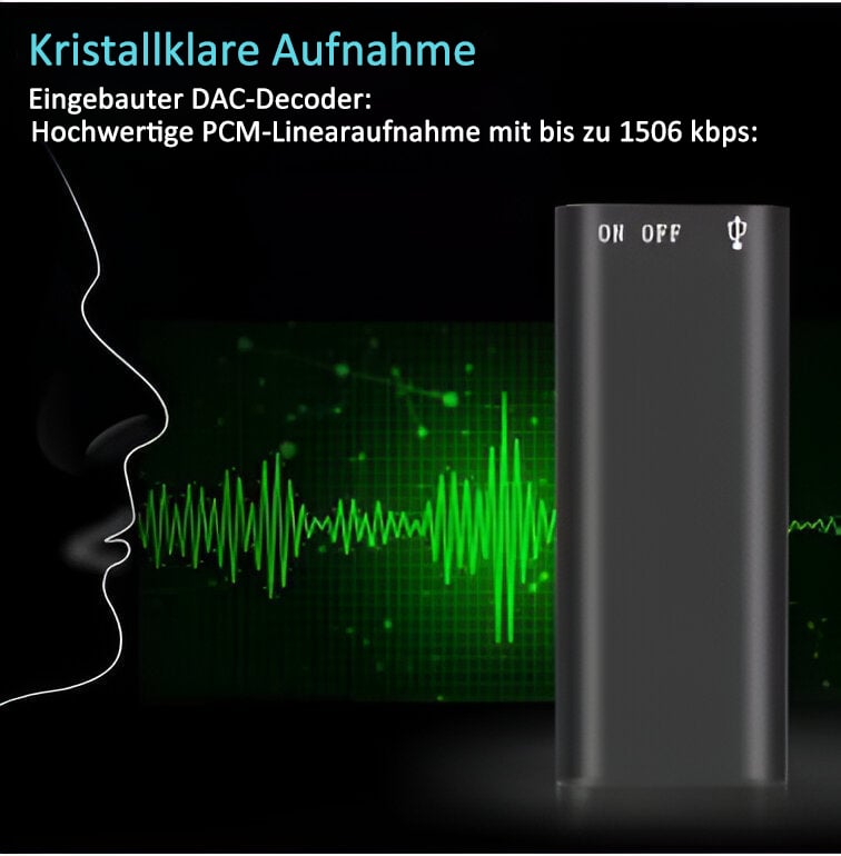 Registratore Vocale Mini: Cattura ogni suono con precisione intelligente e compatta 🎙️