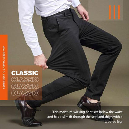 Pantaloni classici da uomo con buona elasticità