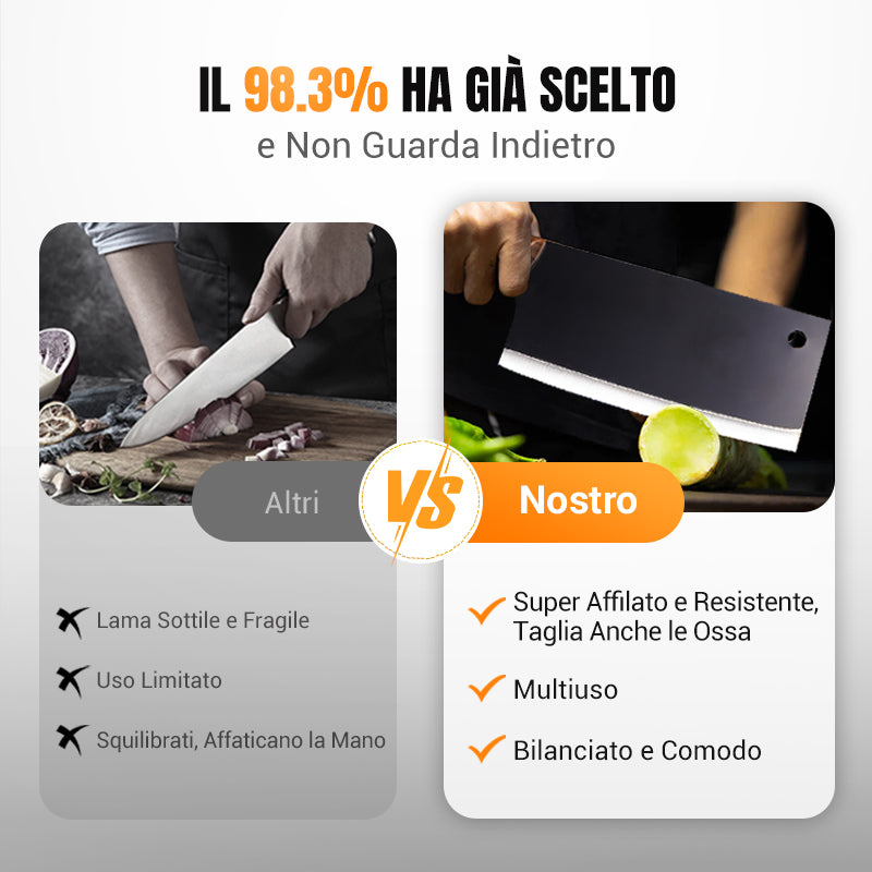 Coltello da Cucina Affilato e Resistente