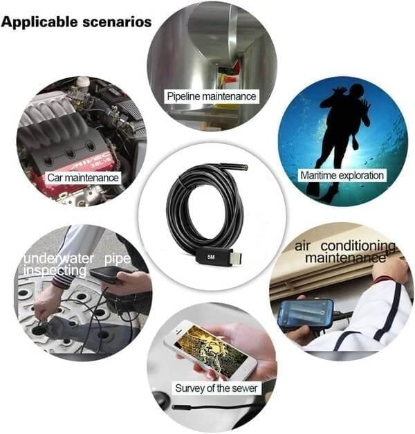 ⏳🔥¡50 % DE DESCUENTO POR TIEMPO LIMITADO! ⏰ 🔥Endoscopio 3 en 1 – Cámara de Inspección para Exploración, Reparación y Uso Doméstico