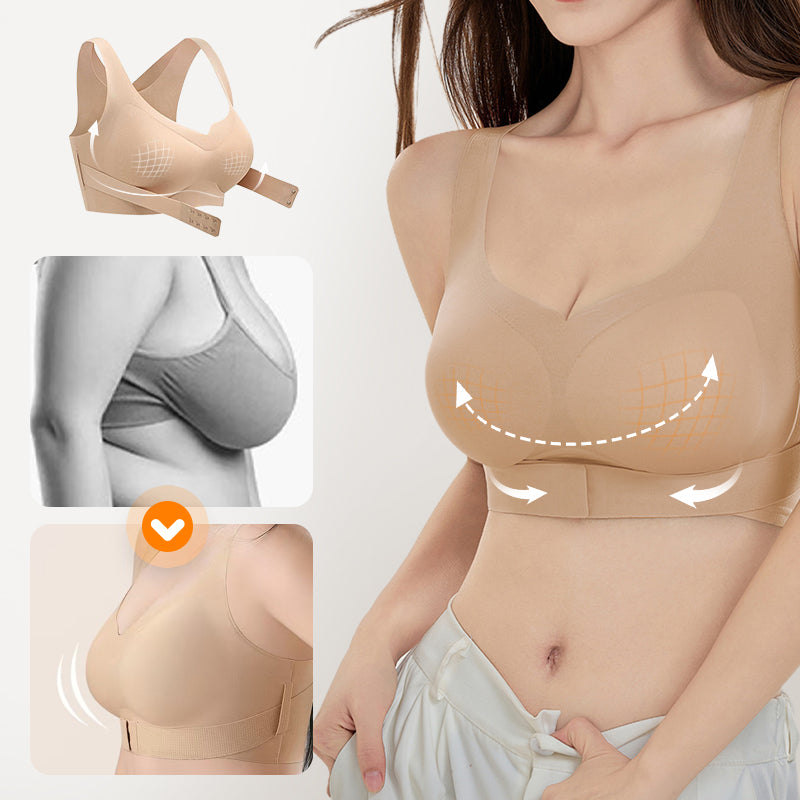 💕 Reggiseno donna accogliente senza cuciture con chiusura anteriore push up 🎁